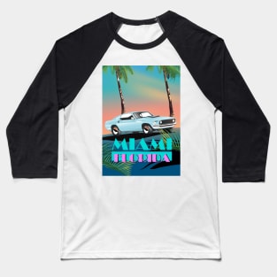 Miami Florida sportcar Baseball T-Shirt